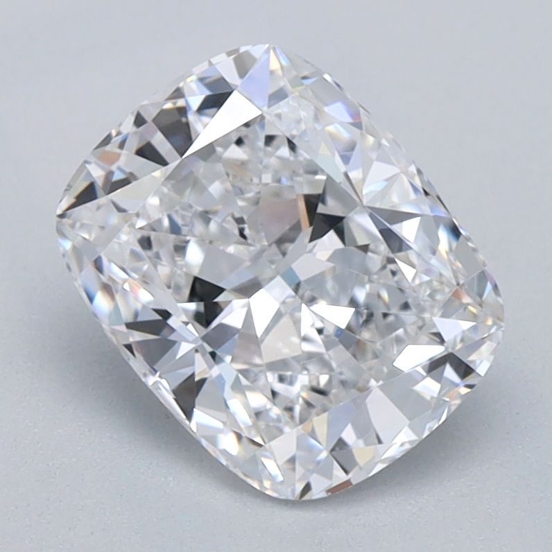 1.31 Carat Cushion Lab Diamond with  Cut Diamond in 14KT  view 1
