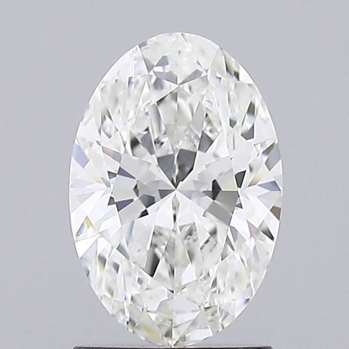1.39 Carat Oval Lab Diamond with  Cut Diamond in 14KT  view 1
