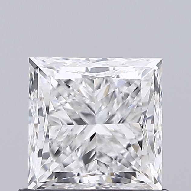 1.01 Carat Princess Lab Diamond with  Cut Diamond in 14KT  view 1
