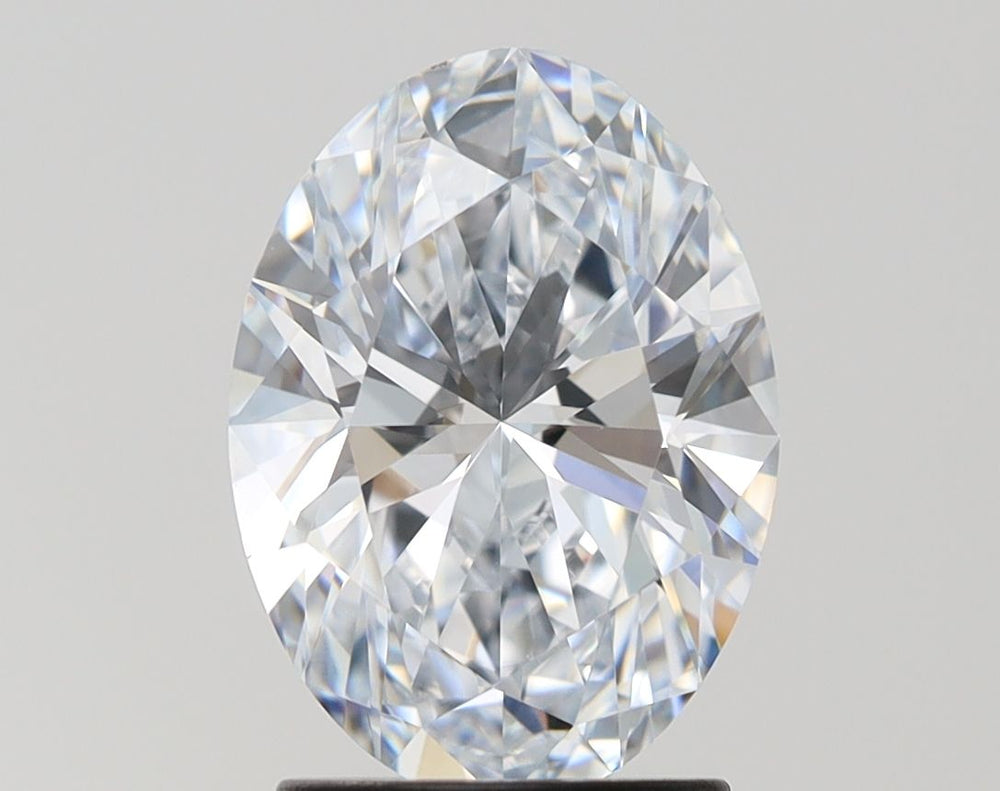 2.0 Carat Oval Lab Diamond with  Cut Diamond in 14KT  view 1
