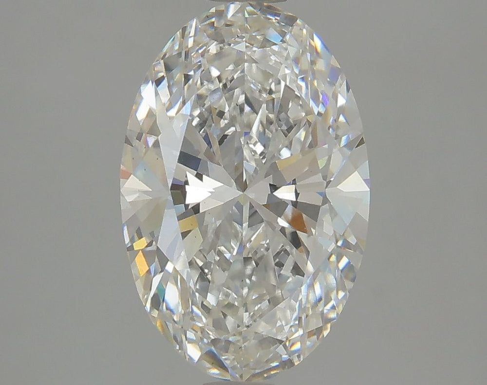 2.67 Carat Oval Lab Diamond with  Cut Diamond in 14KT  view 1

