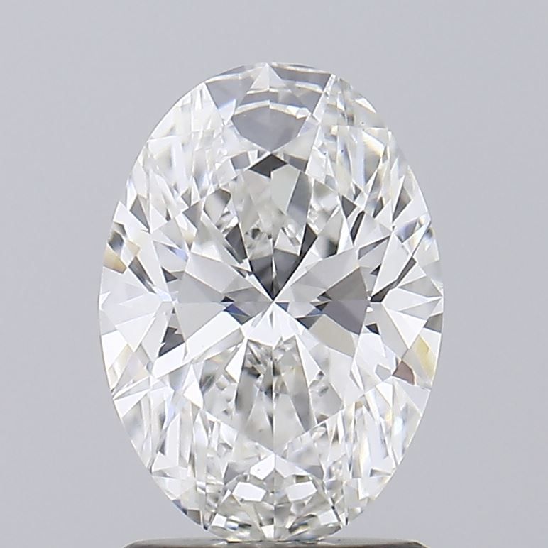 1.49 Carat Oval Lab Diamond with  Cut Diamond in 14KT  view 1
