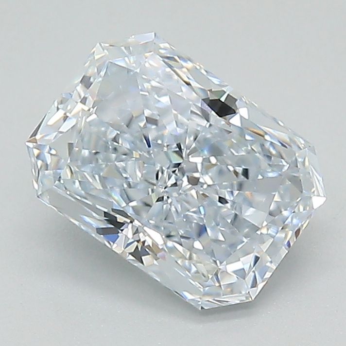 1.51 Carat Radiant Lab Diamond with  Cut Diamond in 14KT  view 1
