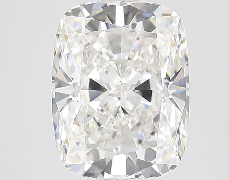 3.52 Carat Cushion Lab Diamond with  Cut Diamond in 14KT  view 1
