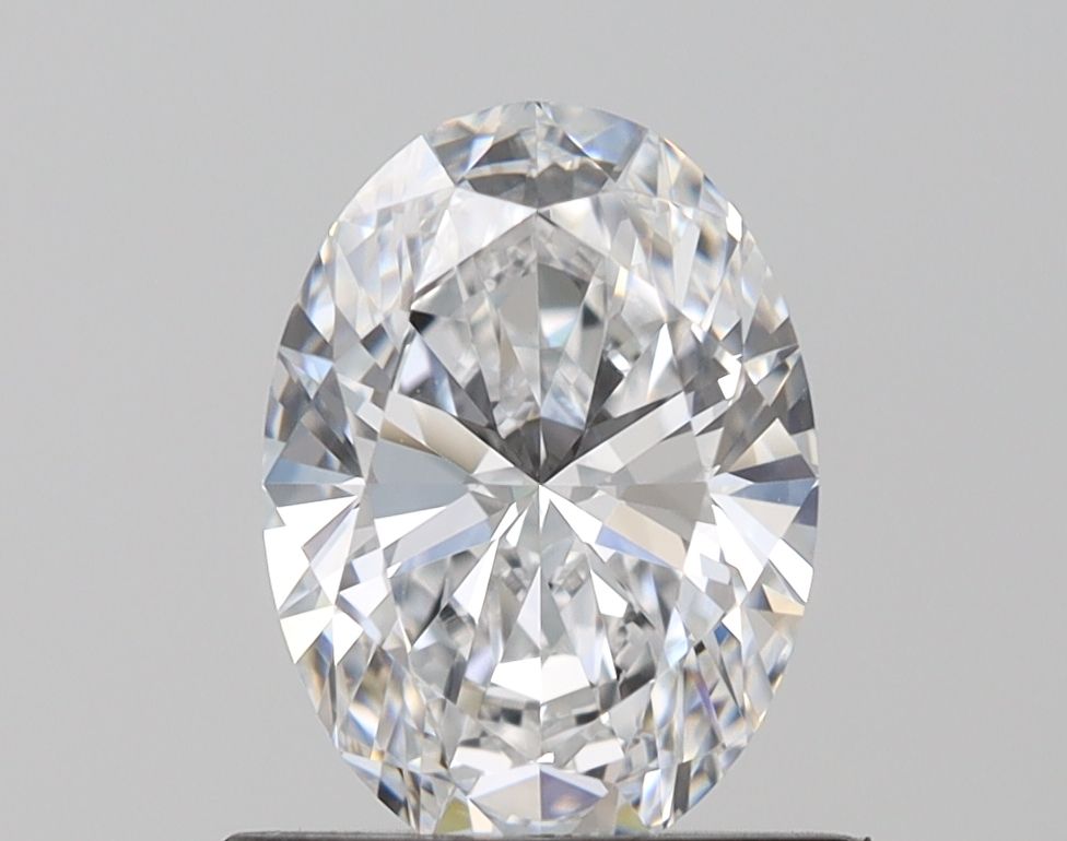 1.02 Carat Oval Lab Diamond with  Cut Diamond in 14KT  view 1
