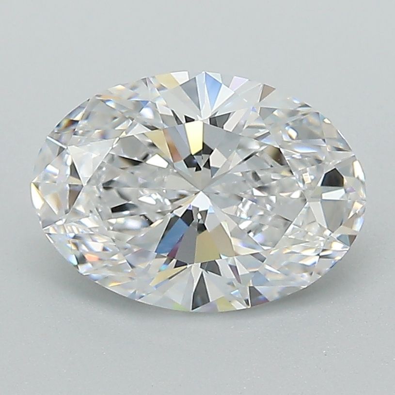 2.01 Carat Oval Lab Diamond with  Cut Diamond in 14KT  view 1

