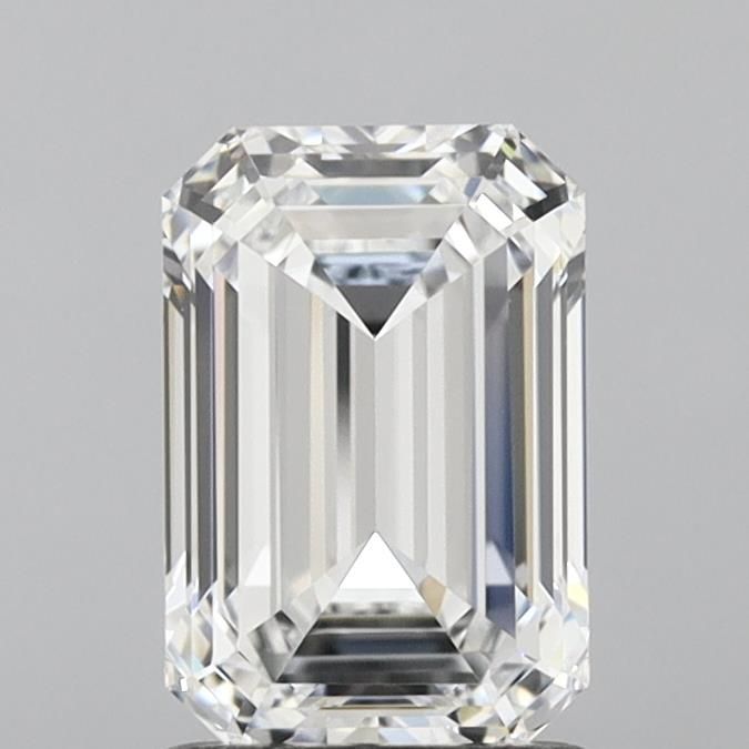 1.59 Carat Emerald Lab Diamond with  Cut Diamond in 14KT  view 1
