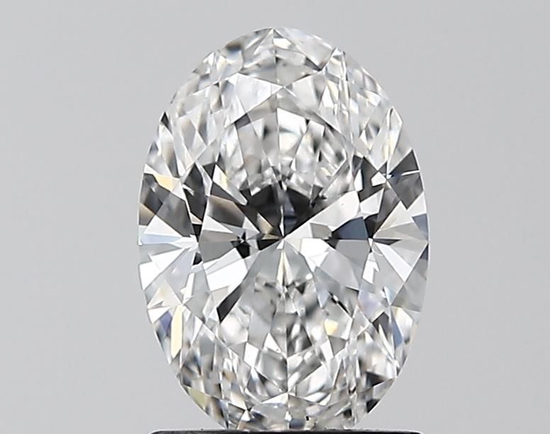 1.27 Carat Oval Lab Diamond with  Cut Diamond in 14KT  view 1
