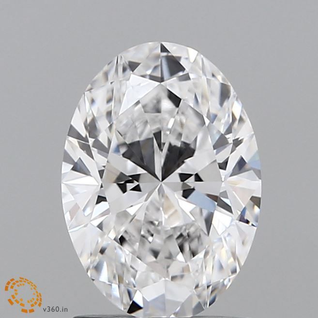 1.5 Carat Oval Lab Diamond with  Cut Diamond in 14KT  view 1
