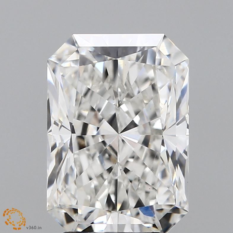 3.55 Carat Radiant Lab Diamond with  Cut Diamond in 14KT  view 1
