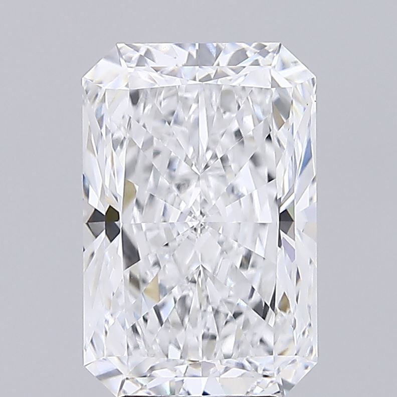 5.12 Carat Radiant Lab Diamond with  Cut Diamond in 14KT  view 1
