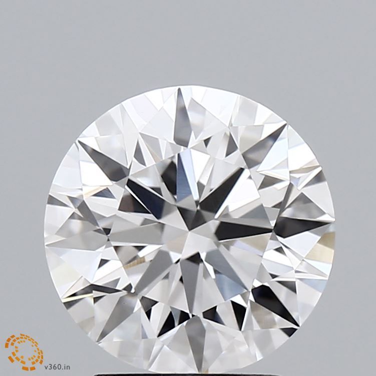 2.8 Carat Round Lab Diamond with  Cut Diamond in 14KT  view 1
