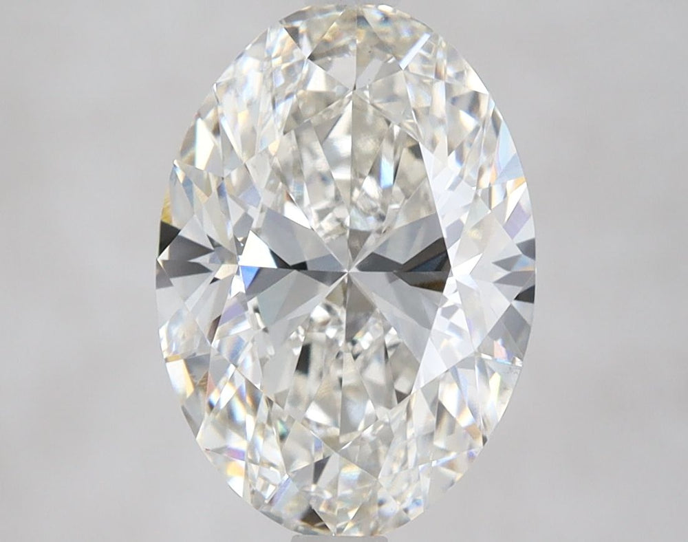 3.2 Carat Oval Lab Diamond with  Cut Diamond in 14KT  view 1
