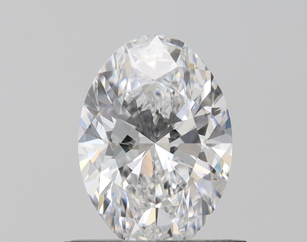1.0 Carat Oval Lab Diamond with  Cut Diamond in 14KT  view 1
