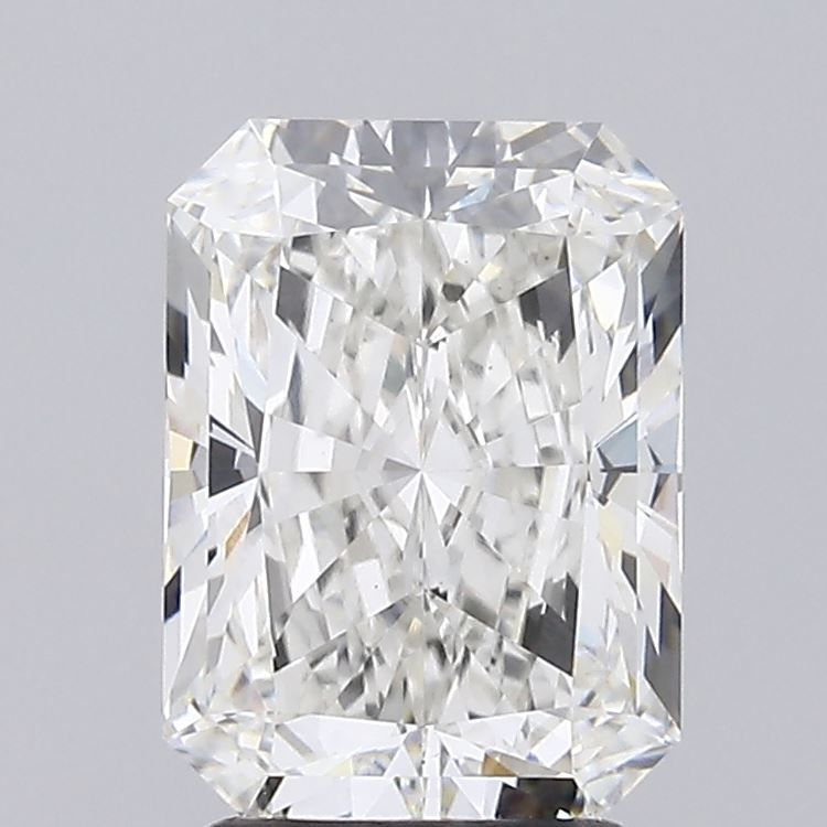 2.46 Carat Radiant Lab Diamond with  Cut Diamond in 14KT  view 1
