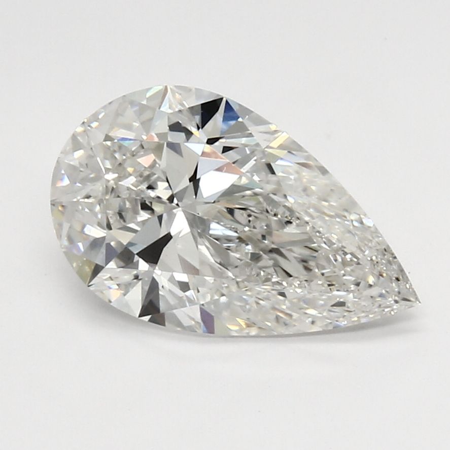 2.75 Carat Pear Lab Diamond with  Cut Diamond in 14KT  view 1
