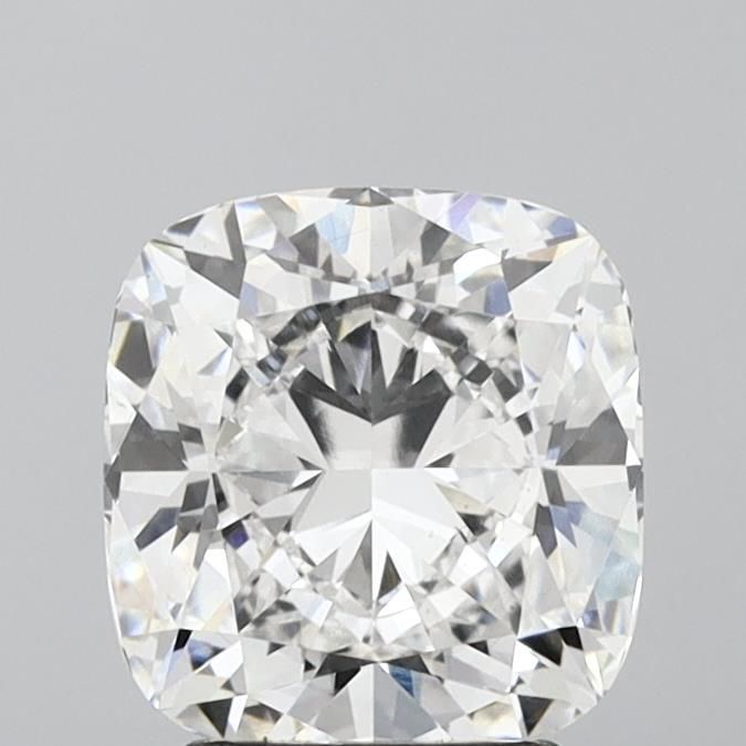 3.07 Carat Cushion Lab Diamond with  Cut Diamond in 14KT  view 1
