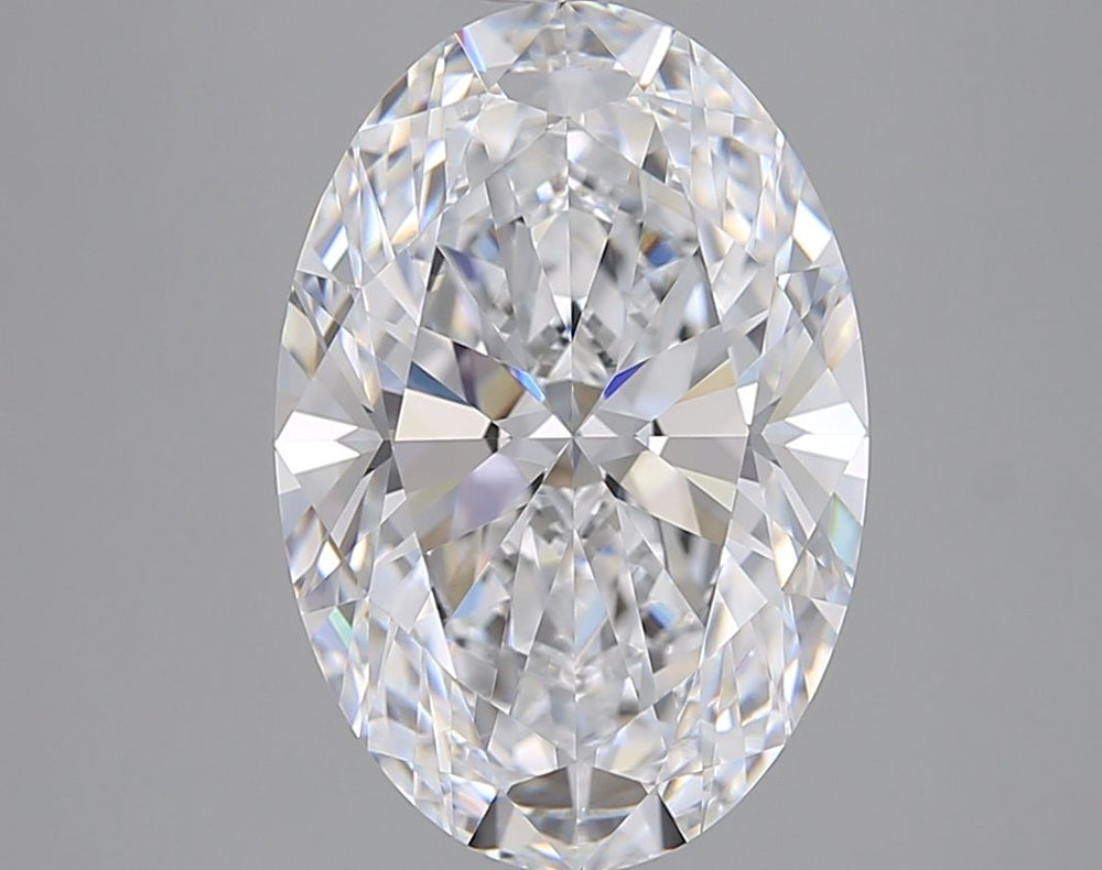 5.22 Carat Oval Natural Diamond with  Cut Diamond in 14KT  view 1
