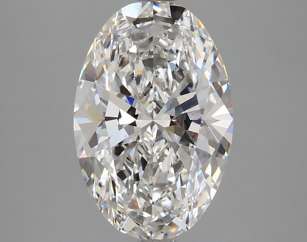 3.24 Carat Oval Lab Diamond with  Cut Diamond in 14KT  view 1
