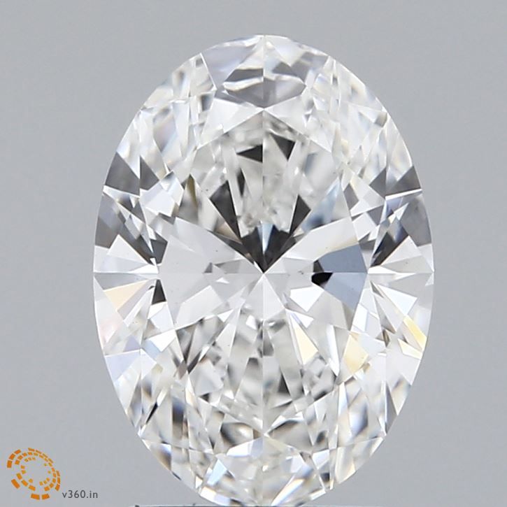 2.12 Carat Oval Lab Diamond with  Cut Diamond in 14KT  view 1
