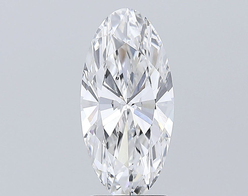 2.26 Carat Oval Lab Diamond with  Cut Diamond in 14KT  view 1
