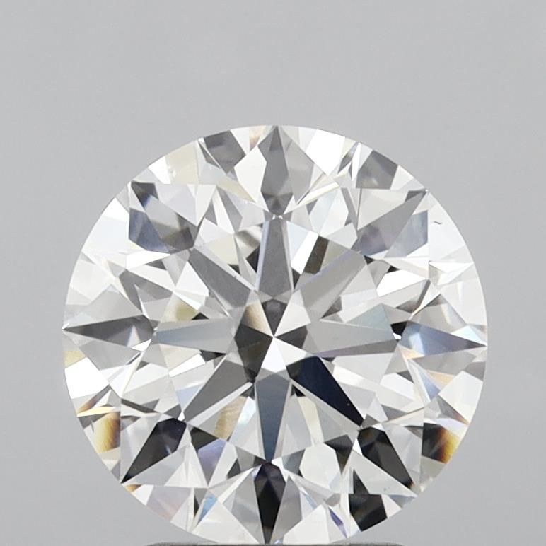 2.51 Carat Round Lab Diamond with  Cut Diamond in 14KT  view 1
