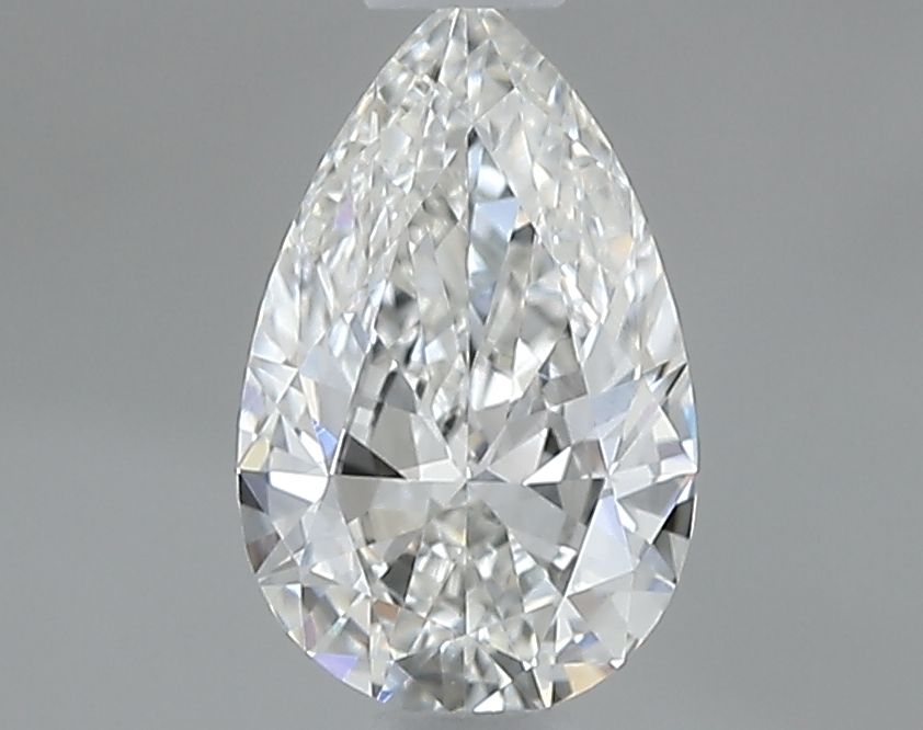 0.5 Carat Pear Natural Diamond with  Cut Diamond in 14KT  view 1
