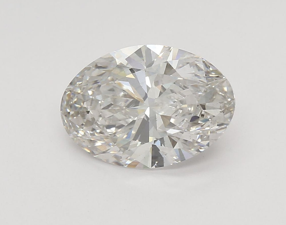3.13 Carat Oval Lab Diamond with  Cut Diamond in 14KT  view 1

