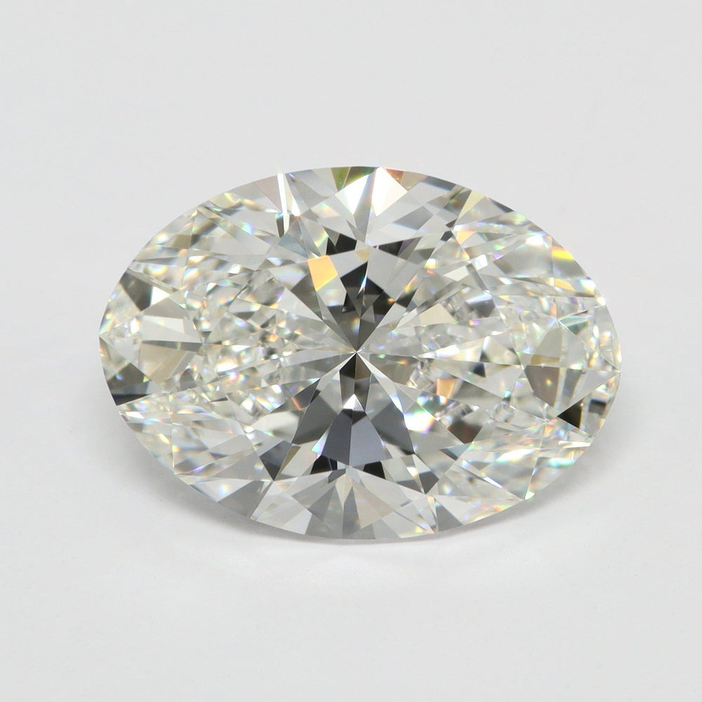 3.03 Carat Oval Lab Diamond with  Cut Diamond in 14KT  view 1
