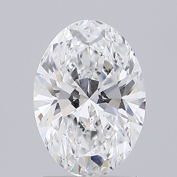 1.85 Carat Oval Lab Diamond with  Cut Diamond in 14KT  view 1
