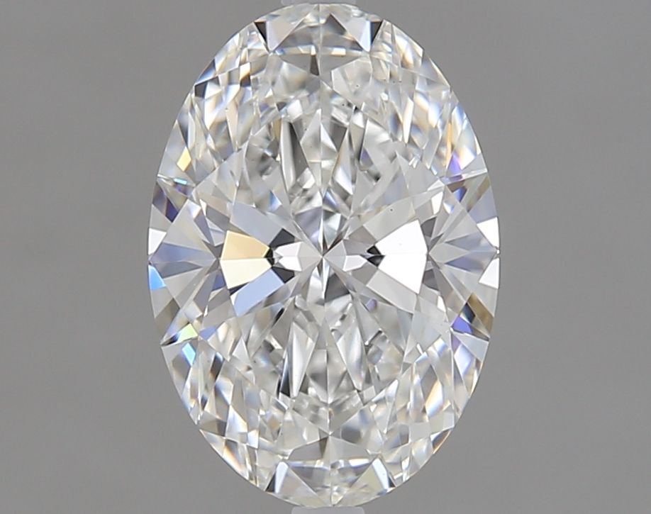 1.56 Carat Oval Lab Diamond with  Cut Diamond in 14KT  view 1
