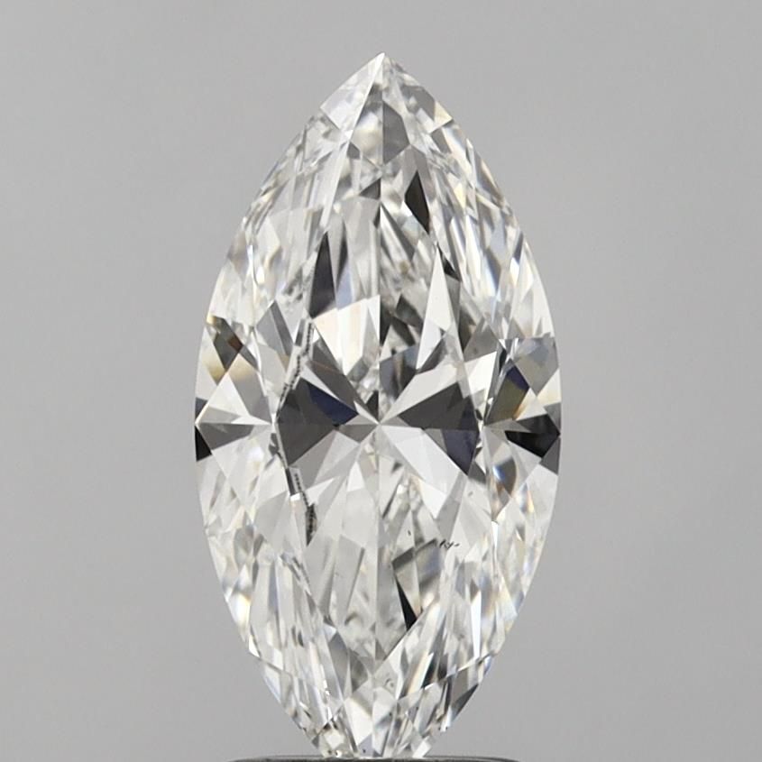 2.0 Carat Marquise Lab Diamond with  Cut Diamond in 14KT  view 1
