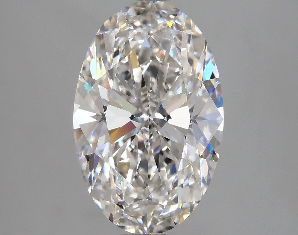 3.01 Carat Oval Lab Diamond with  Cut Diamond in 14KT  view 1
