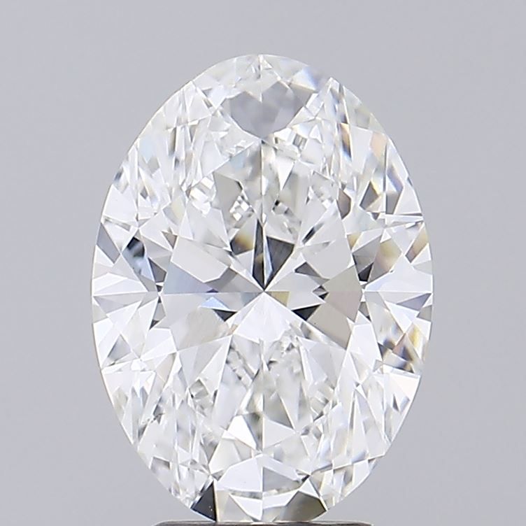 3.07 Carat Oval Lab Diamond with  Cut Diamond in 14KT  view 1
