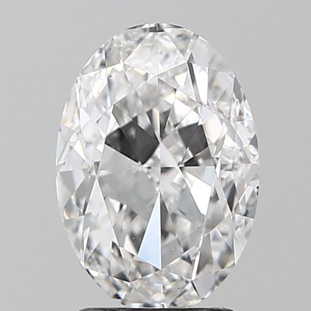3.0 Carat Oval Lab Diamond with  Cut Diamond in 14KT  view 1
