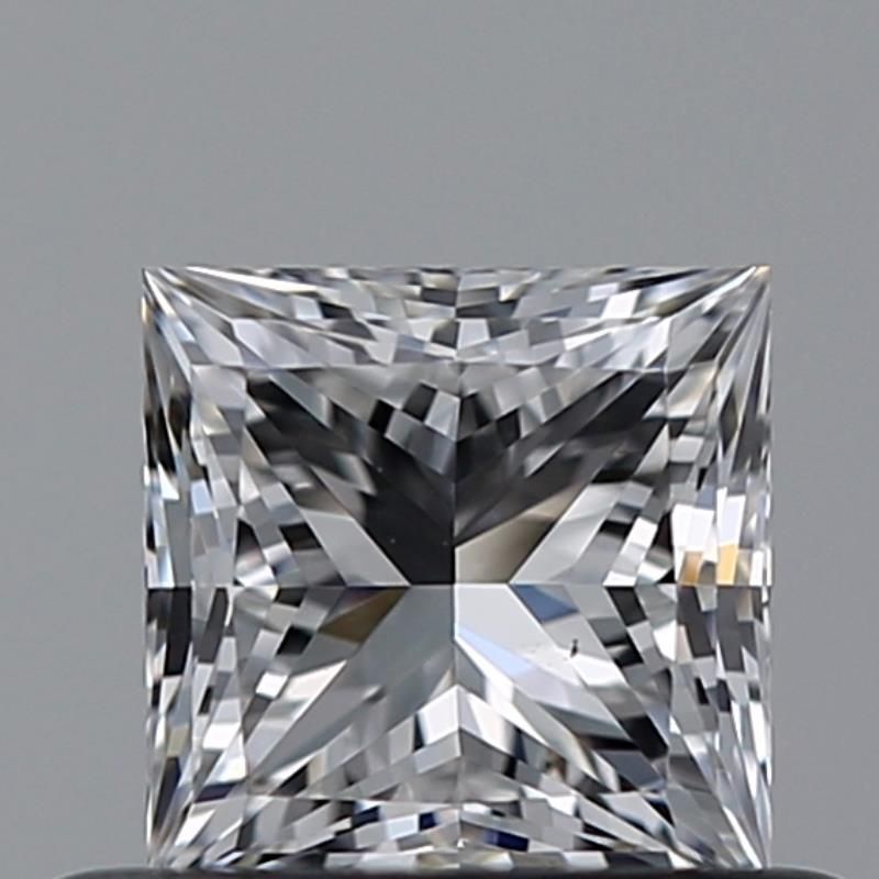 0.5 Carat Princess Natural Diamond with  Cut Diamond in 14KT  view 1

