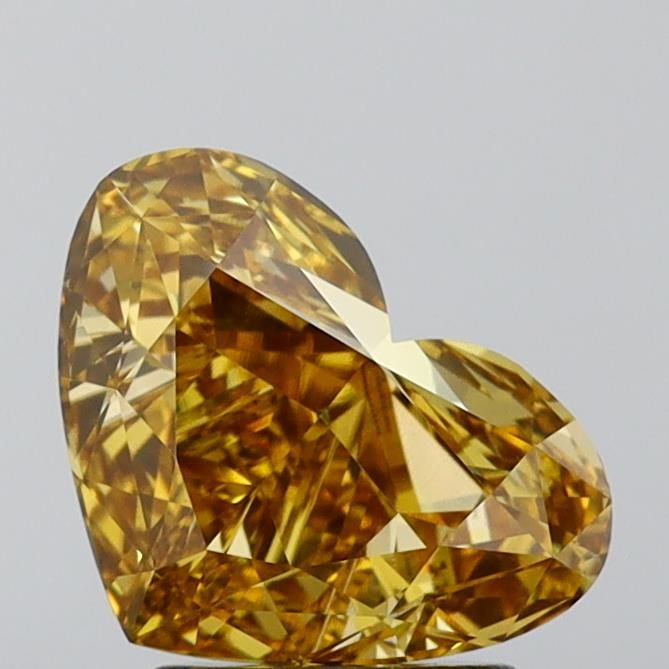 2.51 Carat Heart Lab Diamond with  Cut Diamond in 14KT  view 1
