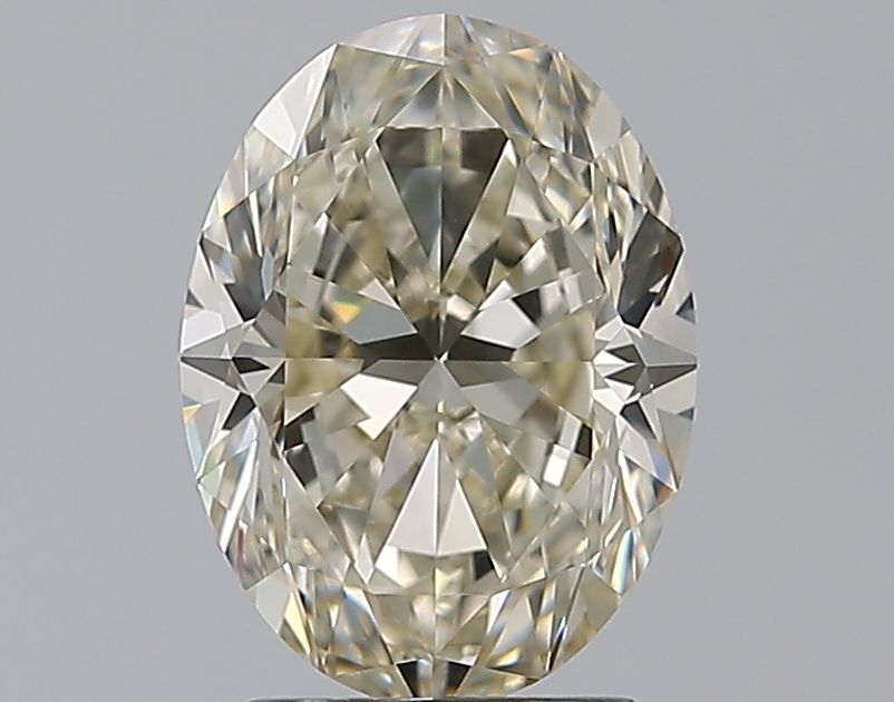 2.01 Carat Oval Natural Diamond with  Cut Diamond in 14KT  view 1
