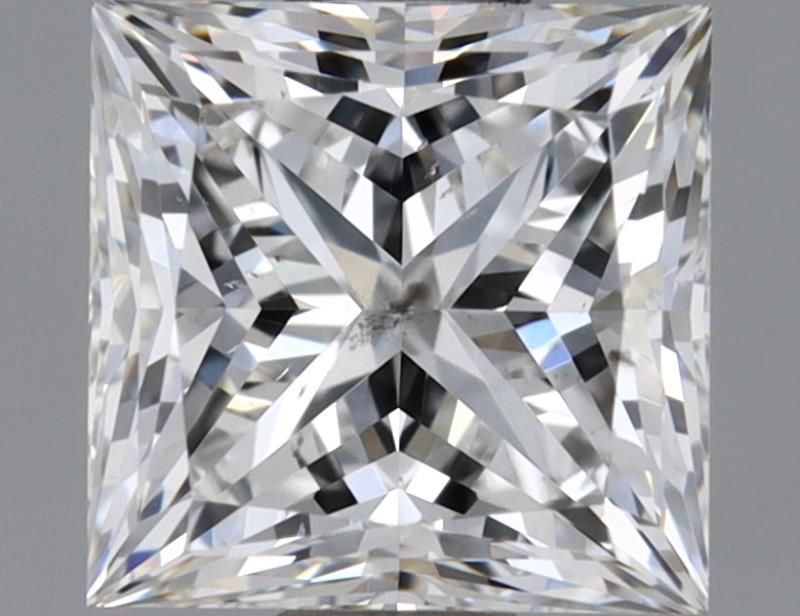 0.71 Carat Princess Natural Diamond with  Cut Diamond in 14KT  view 1

