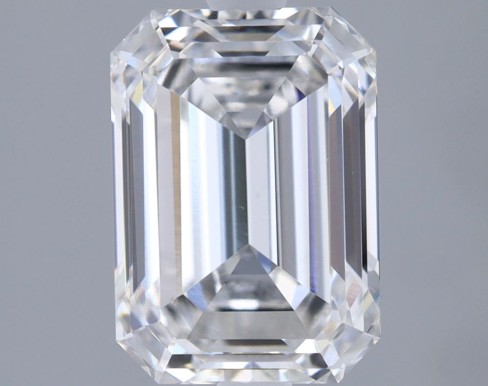 2.26 Carat Emerald Lab Diamond with  Cut Diamond in 14KT  view 1
