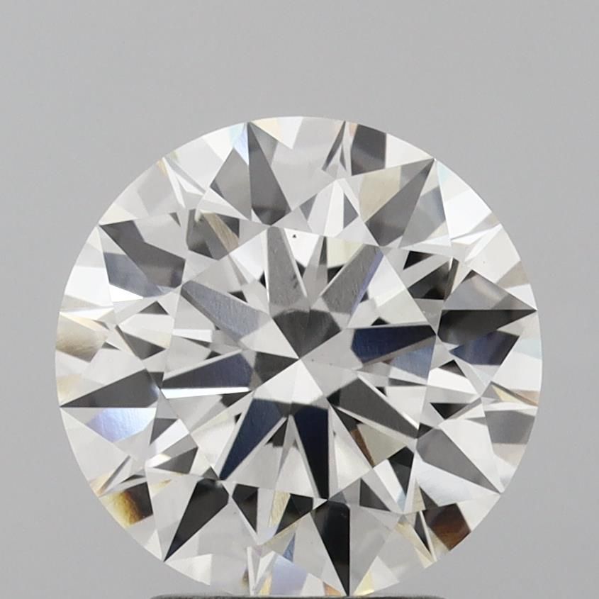 2.6 Carat Round Lab Diamond with  Cut Diamond in 14KT  view 1
