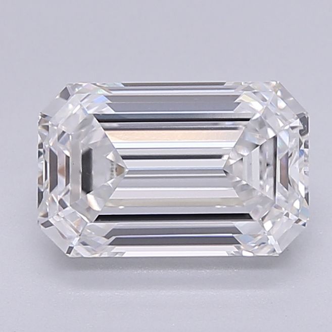 2.11 Carat Emerald Lab Diamond with  Cut Diamond in 14KT  view 1
