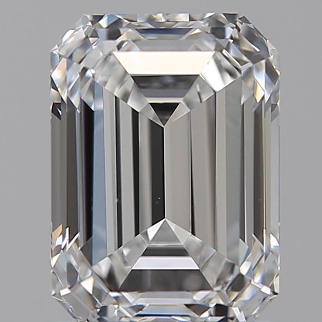 1.4 Carat Emerald Lab Diamond with  Cut Diamond in 14KT  view 1
