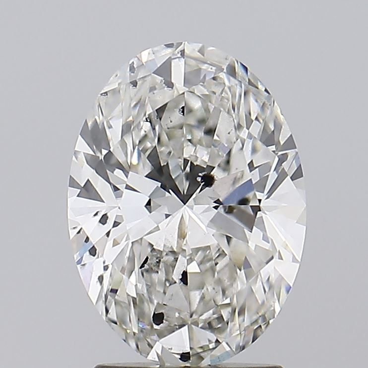 2.0 Carat Oval Lab Diamond with  Cut Diamond in 14KT  view 1
