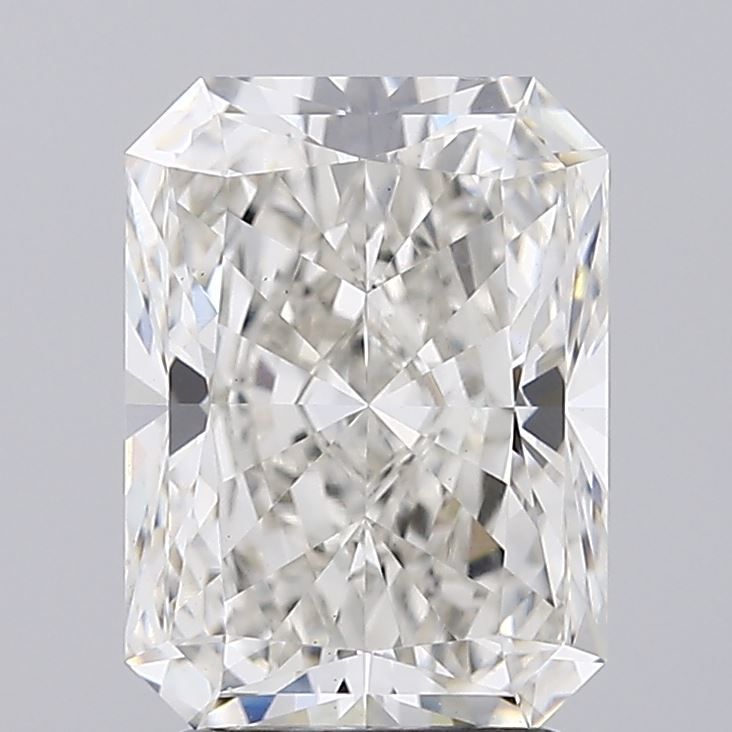 3.05 Carat Radiant Lab Diamond with  Cut Diamond in 14KT  view 1
