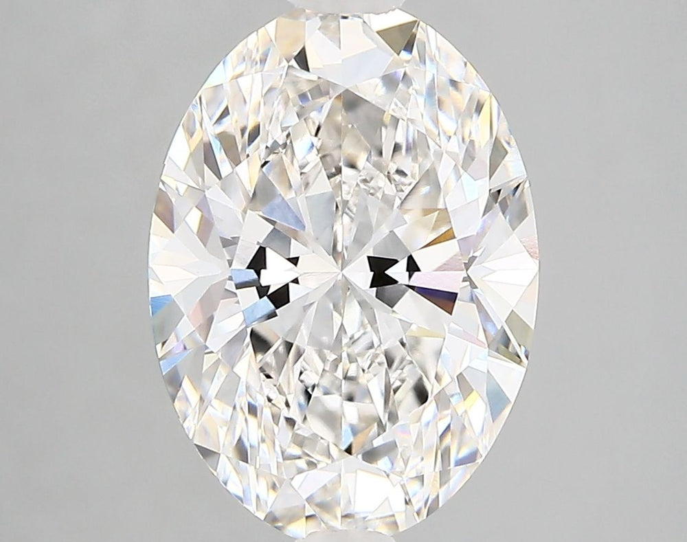 3.51 Carat Oval Lab Diamond with  Cut Diamond in 14KT  view 1

