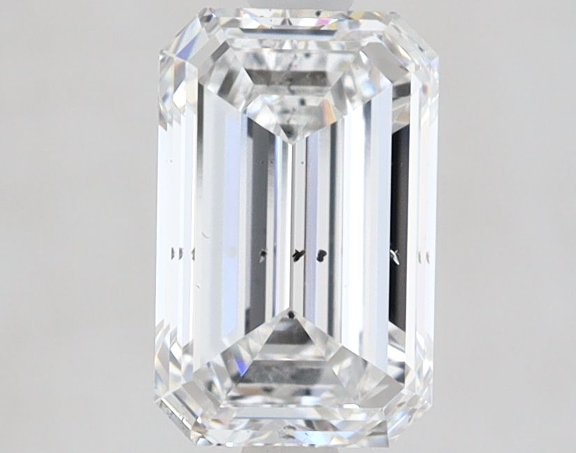 1.69 Carat Emerald Lab Diamond with  Cut Diamond in 14KT  view 1
