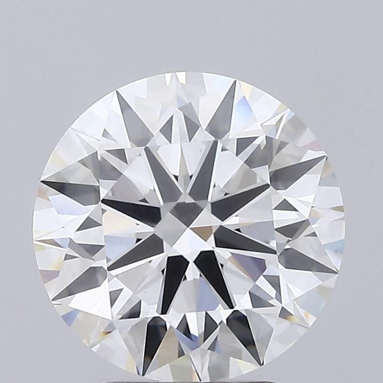 3.45 Carat Round Lab Diamond with  Cut Diamond in 14KT  view 1
