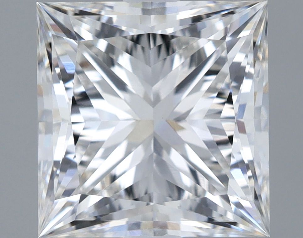 2.51 Carat Princess Lab Diamond with  Cut Diamond in 14KT  view 1
