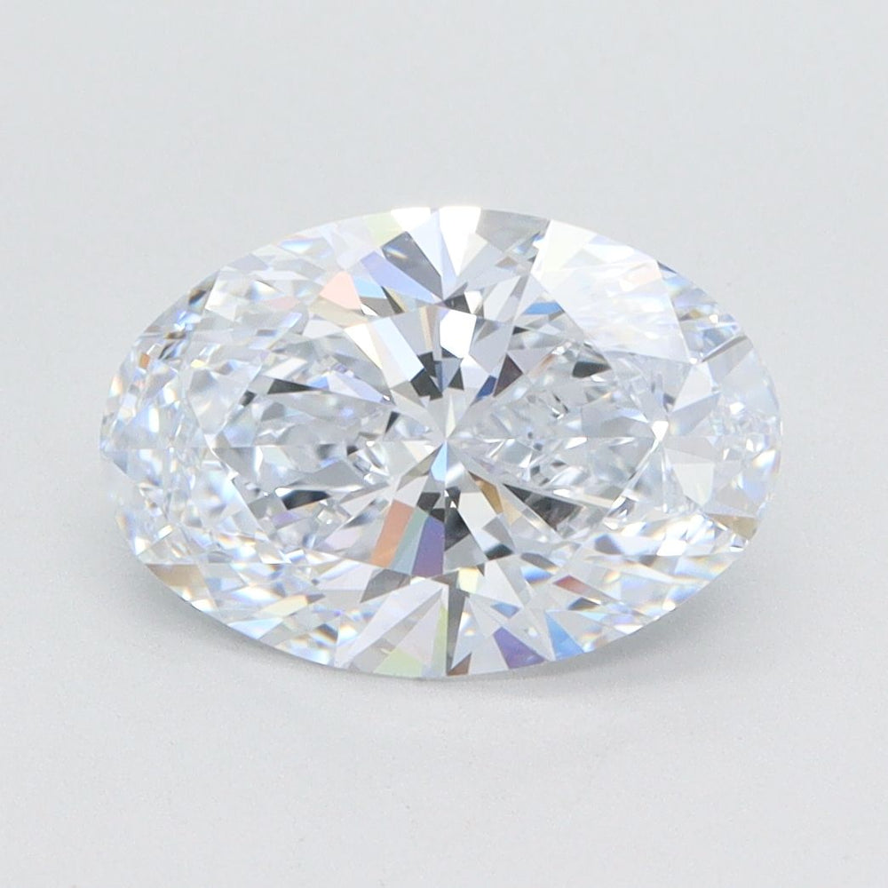 2.04 Carat Oval Lab Diamond with  Cut Diamond in 14KT  view 1
